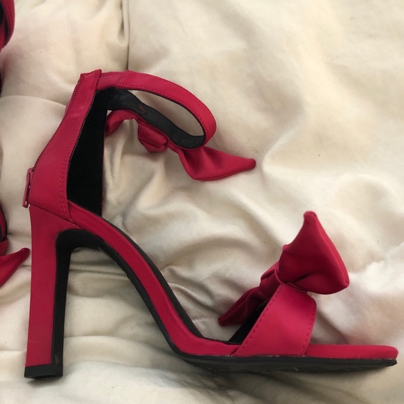 Jeffrey Campbell Hot Pink Satin Heels - Picture 3 of 3